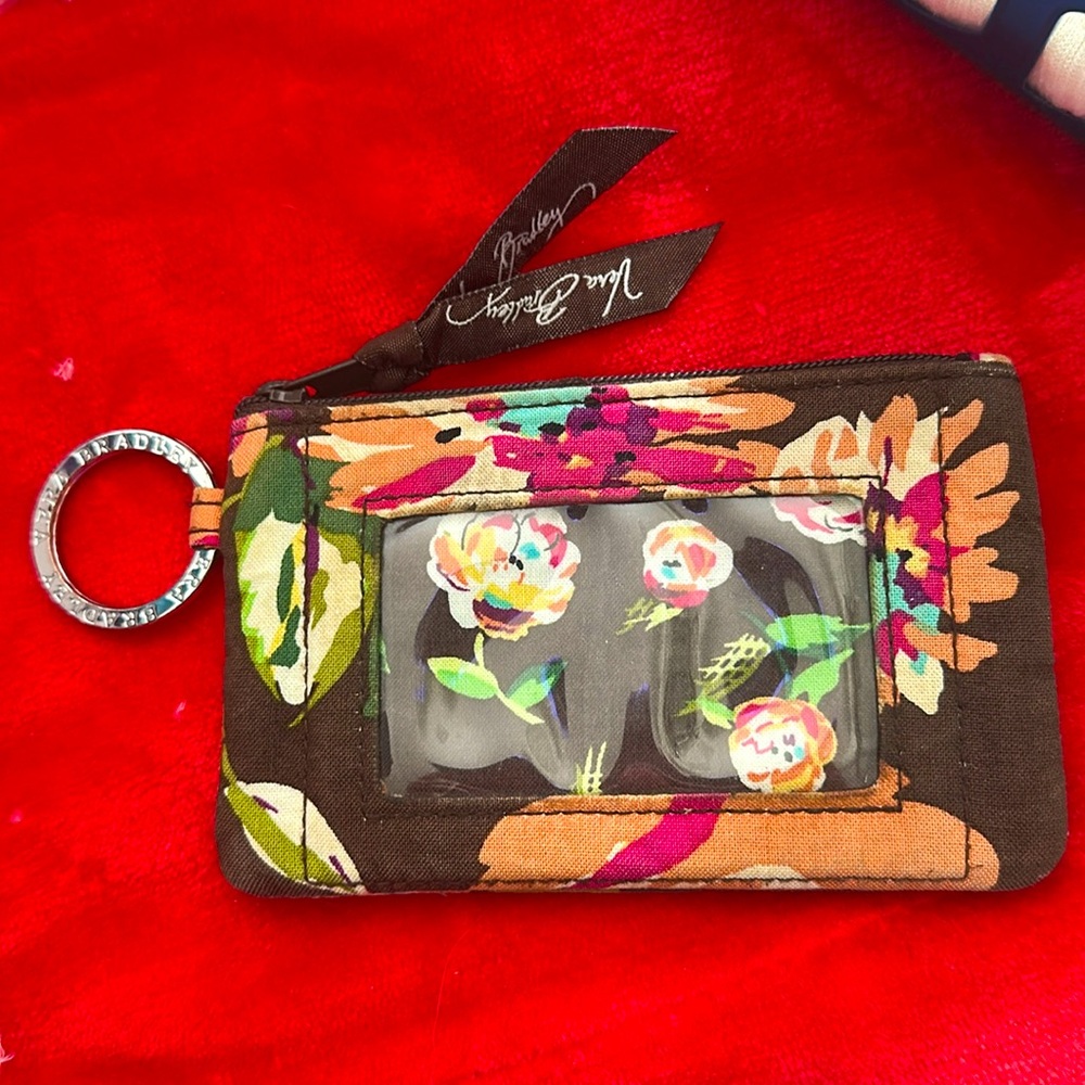 Vera Bradley Floral ID Wallet with Keyring